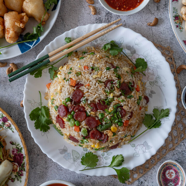 Chinese Sausage (Lap Cheong) Fried Rice