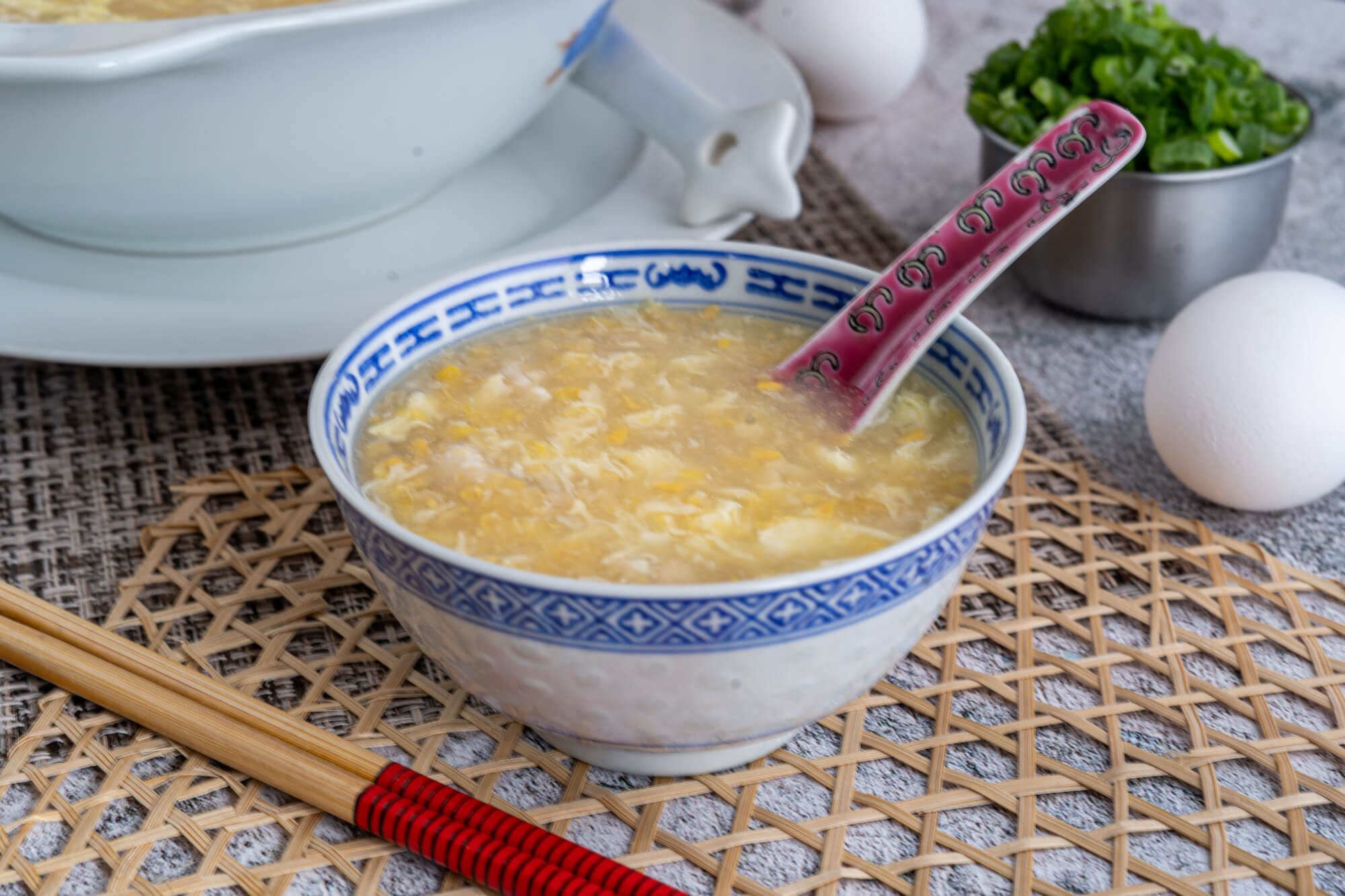 Easy and Comforting Chicken & Corn Egg Drop Soup